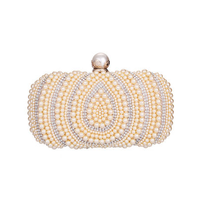 Custom Logo Avaliable Ladies Top Beaded Rhinestone Clutch for Beach Party Bridal Bags