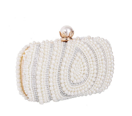 Custom Logo Avaliable Ladies Top Beaded Rhinestone Clutch for Beach Party Bridal Bags