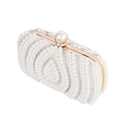Custom Logo Avaliable Ladies Top Beaded Rhinestone Clutch for Beach Party Bridal Bags