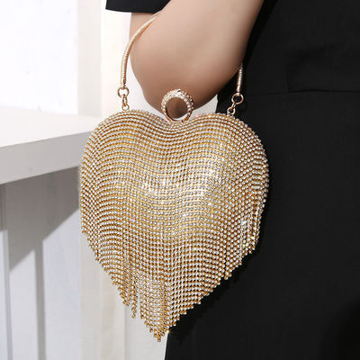 Daily Life Tassel Diamond Lady Shoulder Bag Crystal Evening Bag For Wedding Clutch Bag