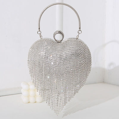 Daily Life Tassel Diamond Lady Shoulder Bag Crystal Evening Bag For Wedding Clutch Bag