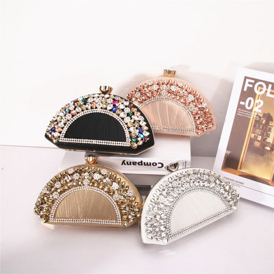Logo Custom Logo Avaliable Fashion Handle Diamond Encrusted Evening Bag for Daily Life