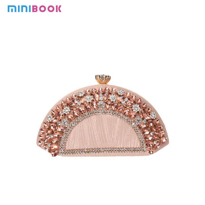 Logo Custom Logo Avaliable Fashion Handle Diamond Encrusted Evening Bag for Daily Life