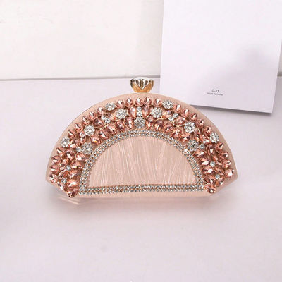 Logo Custom Logo Avaliable Fashion Handle Diamond Encrusted Evening Bag for Daily Life