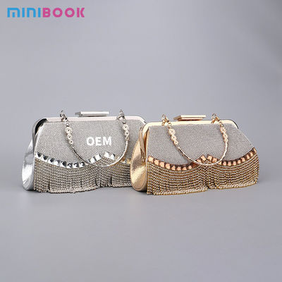 OEM/ODM 2024 Fashion Rhinestone Purse Leather Handbags for Girls and Women