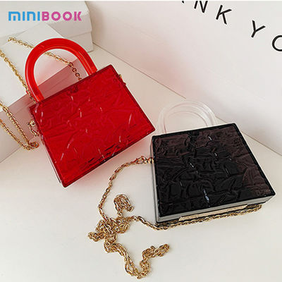 Multicolor Ice Cracked Acrylic Clutch for Elegant Evening Events and Fashionable Ladies
