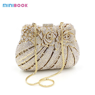 Minibook Fashion Luxury Lady Handbags Diamond Clutch Bag Exquisite Handmade Evening Dinner Bags For Women