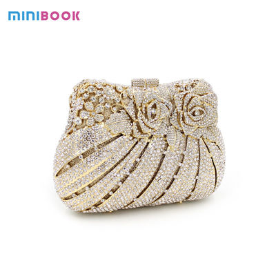 Minibook Fashion Luxury Lady Handbags Diamond Clutch Bag Exquisite Handmade Evening Dinner Bags For Women