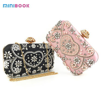 Luxurious 20*6*11.5CM Rhinestone Embroidered Diamond Clutch Bag for Elegant Evenings