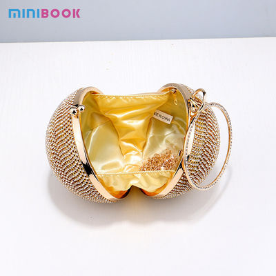 Metal PU Minibook Fashion Small Round Dress Dinner Bag for Women's Luxury Clutch