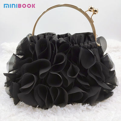 Minibook Fashion Version Bride Dress Handbag Luxury Satin Clutch for Women