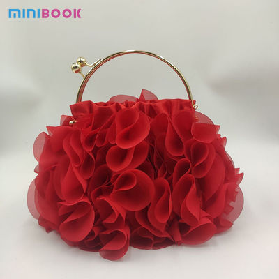 Minibook Fashion Version Bride Dress Handbag Luxury Satin Clutch for Women