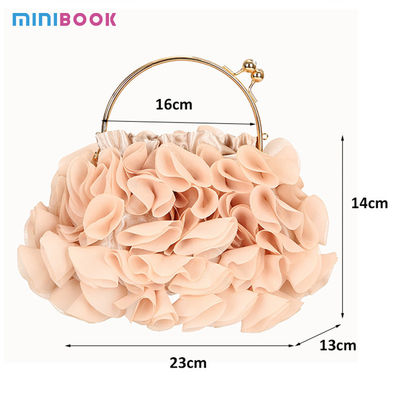 Minibook Fashion Version Bride Dress Handbag Luxury Satin Clutch for Women