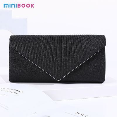 Polyester Magnetic Button Customize Handbag for Dinner Ladies Clutch Shoulder Bag