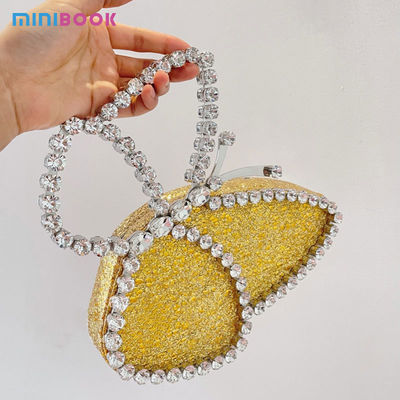 Unisex Crystal Chains Rhinestone Evening Bags for Wedding Clutch Shoulder Purse Party