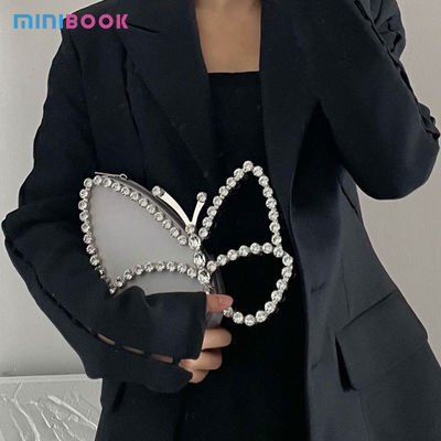 Unisex Crystal Chains Rhinestone Evening Bags for Wedding Clutch Shoulder Purse Party