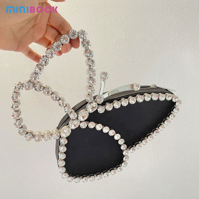 Unisex Crystal Chains Rhinestone Evening Bags for Wedding Clutch Shoulder Purse Party