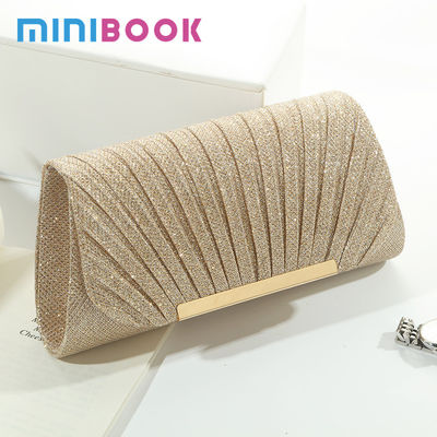 Other Decoration PC Metal Fashionable Hot Drilling Process Clutch Handbag for Daily