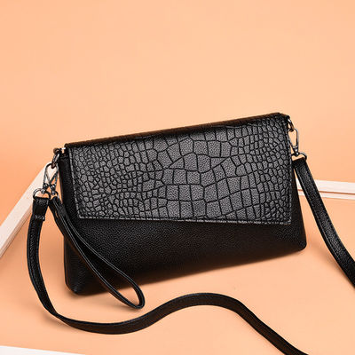 2023 Crocodile Pattern PU Leather Handbag Fashion Cover Envelope Clutch Bag for Women