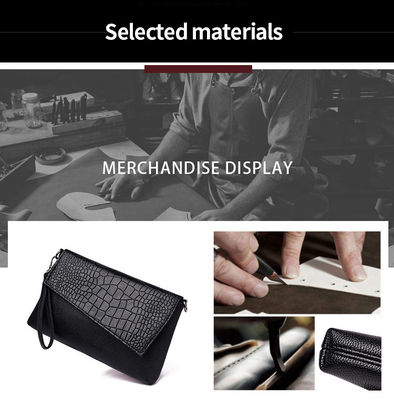 2023 Crocodile Pattern PU Leather Handbag Fashion Cover Envelope Clutch Bag for Women