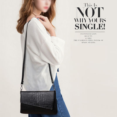 2023 Crocodile Pattern PU Leather Handbag Fashion Cover Envelope Clutch Bag for Women