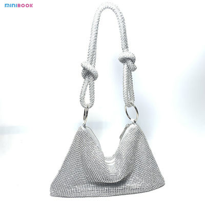 Minibook Fashion Design Clutch Messenger Shoulder Bag with Rhinestones Dinner Handbag