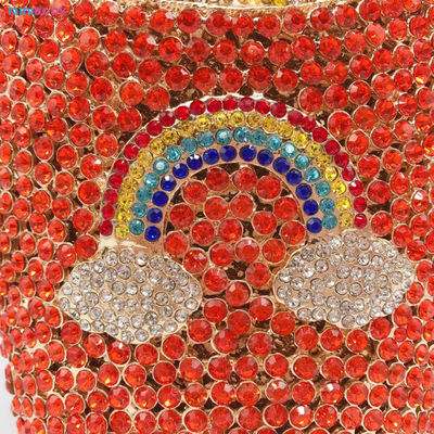 Metal Rhinestone Chains Purse Glitter Fancy Bag for Women Party Clutch Evening Bags