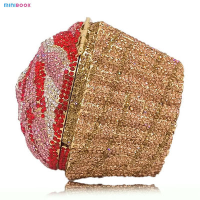 Handmade Crystal Clutch Stone Evening Bags and Clutches for Wedding Gold Blind Diamond