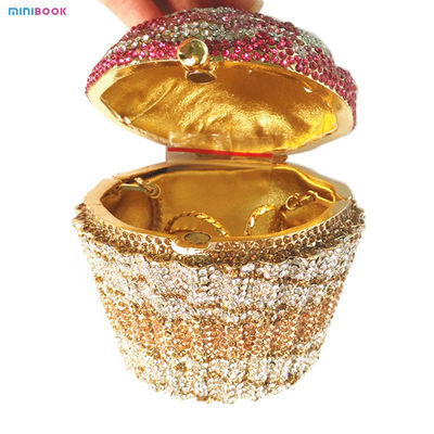 Handmade Crystal Clutch Stone Evening Bags and Clutches for Wedding Gold Blind Diamond