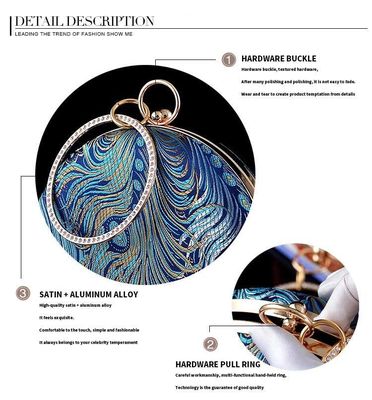 Round Ball Gold Glitter Crystal Luxury Hand Purse Diamond Metal Woman Ball Clutch Bag