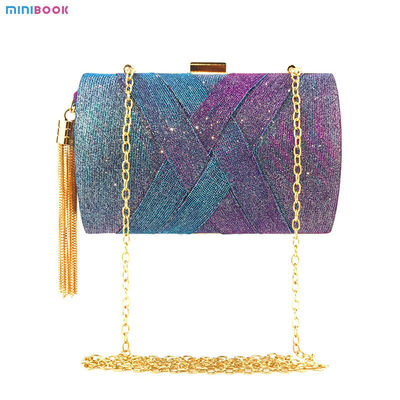 Low MOQ Mix Models Satin Ladies Diamante Party Purses Bridal Handbags For Women Luxury