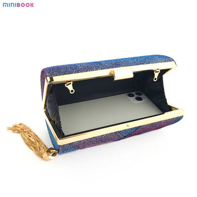Low MOQ Mix Models Satin Ladies Diamante Party Purses Bridal Handbags For Women Luxury