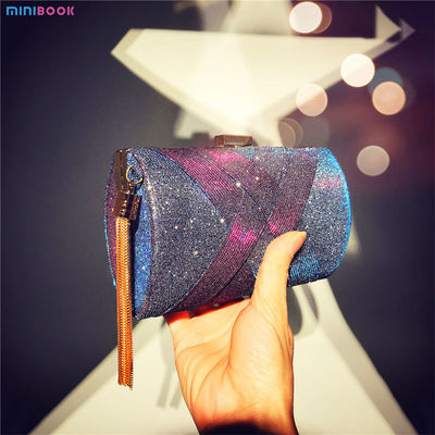 Low MOQ Mix Models Satin Ladies Diamante Party Purses Bridal Handbags For Women Luxury