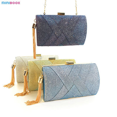 Low MOQ Mix Models Satin Ladies Diamante Party Purses Bridal Handbags For Women Luxury