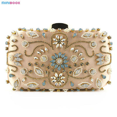 Messenger Luxury Rhinestone Women Shoulder Clutch Bag with Diamond Pearls Beads OEM/ODM