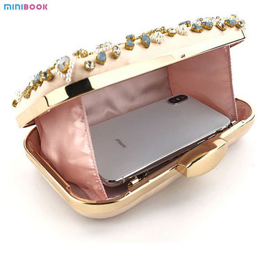 Messenger Luxury Rhinestone Women Shoulder Clutch Bag with Diamond Pearls Beads OEM/ODM