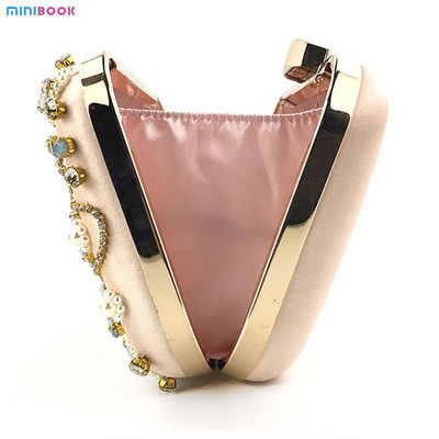 Messenger Luxury Rhinestone Women Shoulder Clutch Bag with Diamond Pearls Beads OEM/ODM