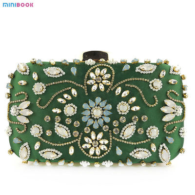 Messenger Luxury Rhinestone Women Shoulder Clutch Bag with Diamond Pearls Beads OEM/ODM