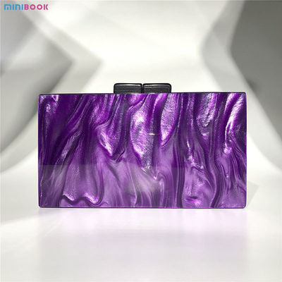 Customized Letter Pattern Minibook Evening Bag for Women's Party Acrylic Texture