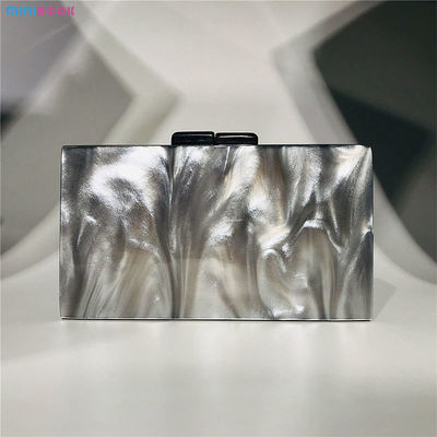 Customized Letter Pattern Minibook Evening Bag for Women's Party Acrylic Texture