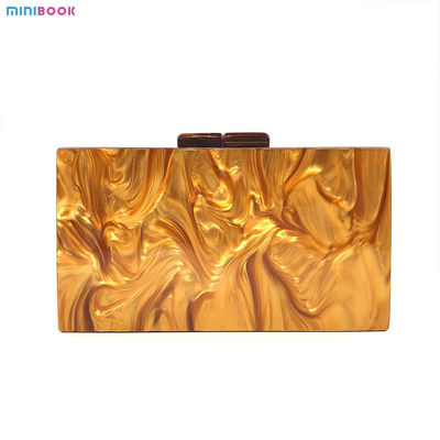 Customized Letter Pattern Minibook Evening Bag for Women's Party Acrylic Texture