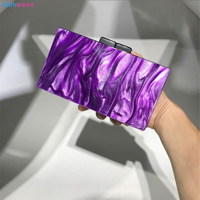 Customized Letter Pattern Minibook Evening Bag for Women's Party Acrylic Texture