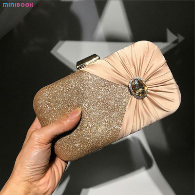 Mesh Diamond-studded Banquet Bag Crossbody Chain Clutch Hand Bag Evening Handbag For Party