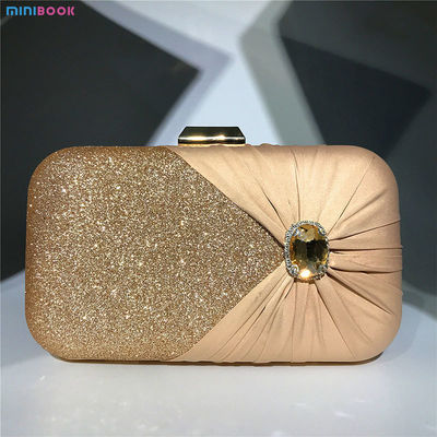 Mesh Diamond-studded Banquet Bag Crossbody Chain Clutch Hand Bag Evening Handbag For Party