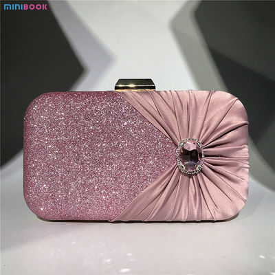 Mesh Diamond-studded Banquet Bag Crossbody Chain Clutch Hand Bag Evening Handbag For Party