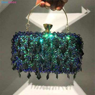 Stylish Sequins Clutch Purse for Ladies Party Luxury Style Wedding Beads Bag