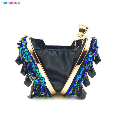 Stylish Sequins Clutch Purse for Ladies Party Luxury Style Wedding Beads Bag