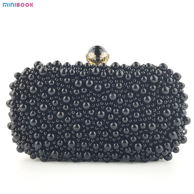 Special Crystals Beaded Pearl Clutch Evening Bags for Women's Wedding Celebrations