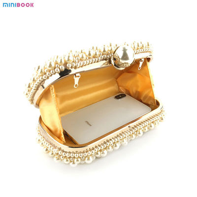 Special Crystals Beaded Pearl Clutch Evening Bags for Women's Wedding Celebrations