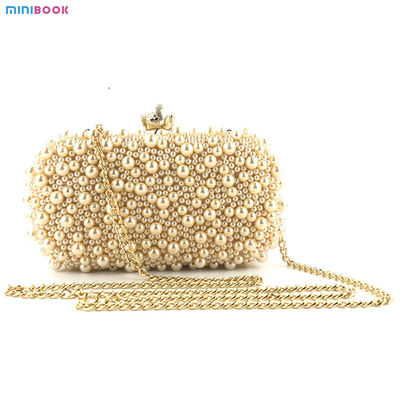 Special Crystals Beaded Pearl Clutch Evening Bags for Women's Wedding Celebrations